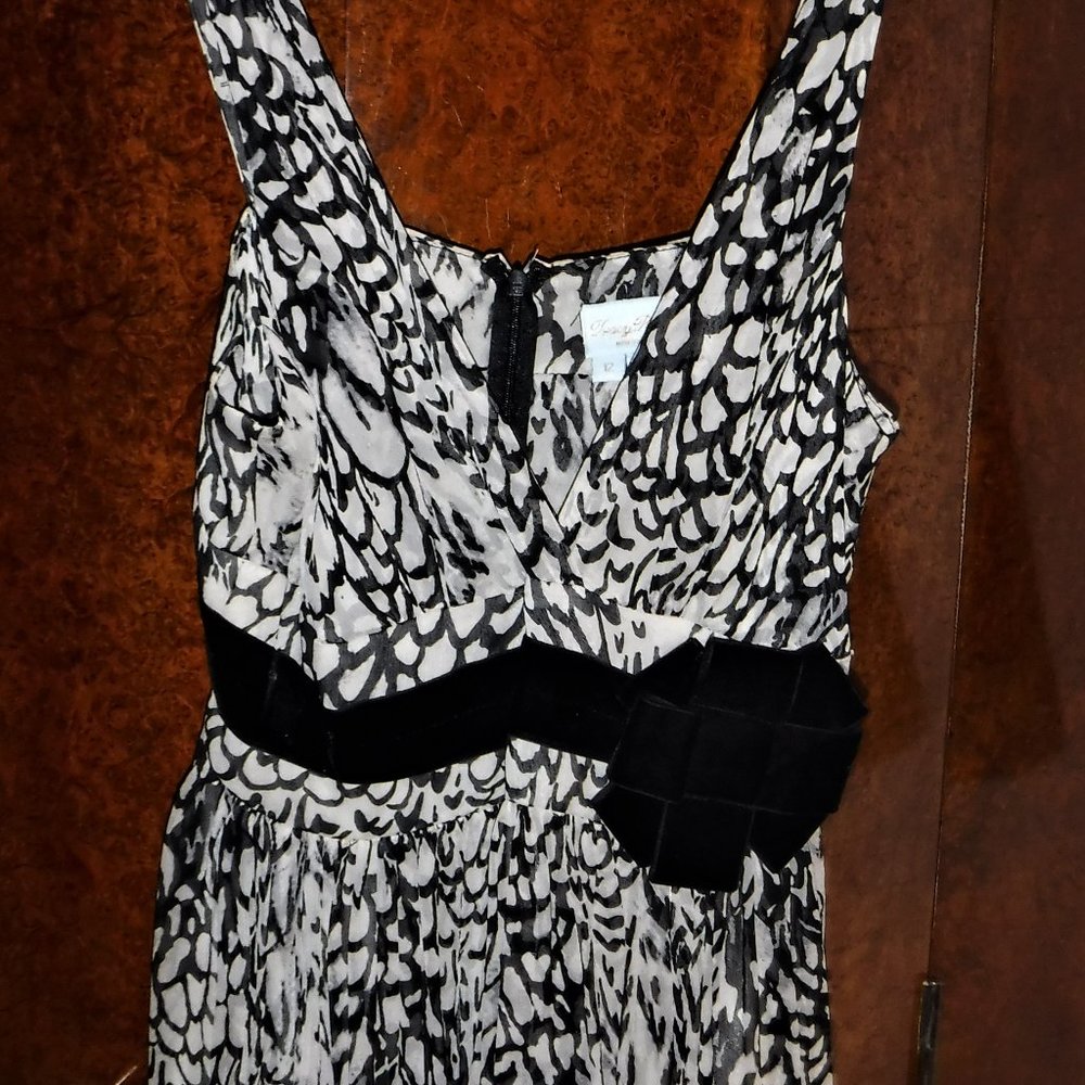 Tracy Reese Dress  Black&White & Wow All Over Sz12